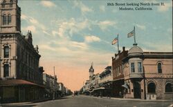 10th Street Looking North From H Postcard