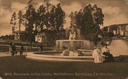 Fountain in the circle, Northbrae Postcard