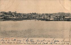 View of City Across the Water Postcard