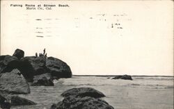 Fishing rocks at Stinson Beach Postcard
