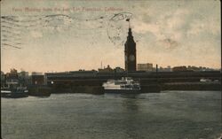 Ferry Building from the bay, San Francisco, California Postcard