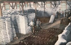 Interior of Flour Mill Postcard