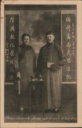Chinese Missionaries Missionarerena Anna och Enoch Gillstrom Postcard