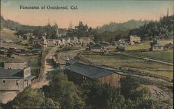 Panorama of Town Postcard