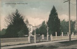 Ursuline College, Santa Rosa, Cal. Postcard