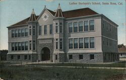Luther Burbank's School Postcard