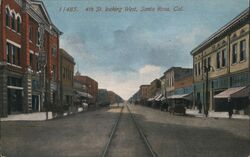 4th St. Looking West Postcard