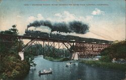 Southern Pacific Flyer Crossing Soquel Creek Postcard