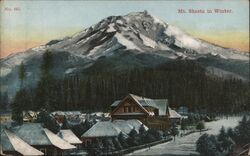 Mount Shasta in winter Postcard