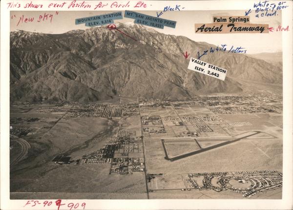 Rare: Aerial Tramway Postcard Production Art Palm Springs California