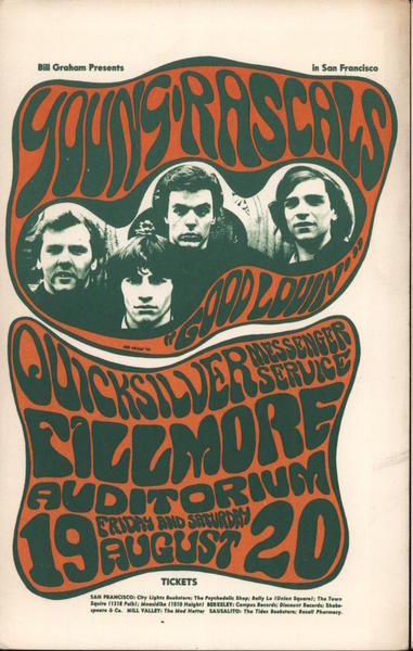 1966 Fillmore Auditorium Young Rascals San Francisco California