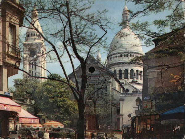 Basilican Church of the Sacred Heart and Place du Tertre Paris France