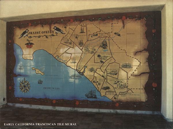 Laguna Federal Savings and Loan Association - Early California Franciscan Tile Mural Laguna Beach