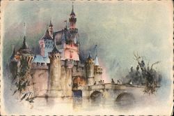 Rare PDL-14 Sleeping Beauty Castle - Fantasyland - Disneyland Large Format Postcard Large Format Postcard Large Format Postcard