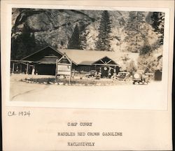 c1924 Camp Curry Handles Red Crown Gasoline Exclusively Original Photograph