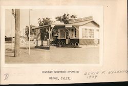 Ensign Service Station 1924 Ripon, CA Original Photograph Original Photograph Original Photograph