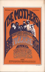 1966 Bill Graham Presents Frank Zappa The Mothers at the Fillmore San Francisco, CA Performers & Groups Large Format Postcard La Large Format Postcard