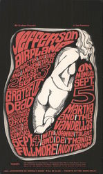 Jefferson Airplane Grateful Dead Martha and the Vandellas Filmore Auditorium Large Format Postcard