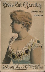 Cross-Cut Cigarettes Always Give Satisfaction Trade Card