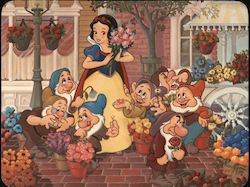 Snow White's Fantasy Bouquet - Walt Disney World Large Format Postcard