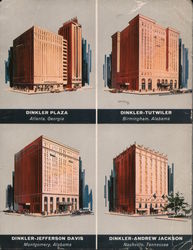 Dinkler Hotels - Atlanta, Birmingham, Montgomery, Nashville Large Format Postcard