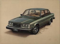 1981 Volvo 240 GL Modern (1970's to Present) Large Format Postcard Large Format Postcard Large Format Postcard