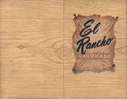 Menu for El Rancho Restaurant Colorado Ephemera