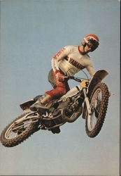 Motorcycle Jump Large Format Postcard