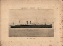 S.S. Baltic White Star Line Large Format Postcard
