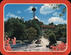Log Jammer - Magic Mountain Large Format Postcard