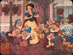 Snow White and the Seven Dwarves Cartoons Large Format Postcard Large Format Postcard Large Format Postcard