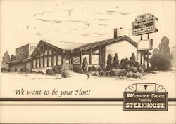 Western Steer Family Steakhouse Large Format Postcard