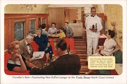 North Pacific Buffet-Lounge Car Large Format Postcard