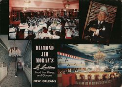 Diamond Jim Moran's La Louisiane Restaurant Large Format Postcard