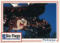 Ninja - Six Flags Magic Mountain Amusement Parks Large Format Postcard Large Format Postcard Large Format Postcard