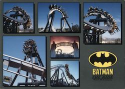 Batman The Ride Six Flags Magic Mountain Large Format Postcard