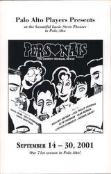 Palo Alto Players Presents "Personals" The Comedy-Musical Revue Large Format Postcard