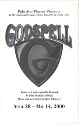 Palo Alto Players Presents Godspell April 28-May 14, 2000 Large Format Postcard