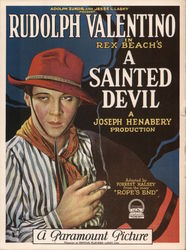 A Sainted Devil with Rudoph Valentino Large Format Postcard