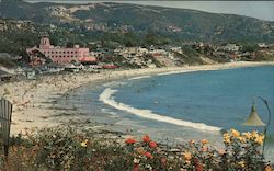 The Beach from Heisler Park, Laguna Beach, California Large Format Postcard