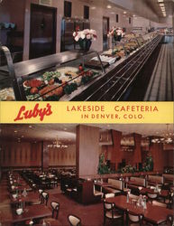 Luby's Lakeside Cafeteria Large Format Postcard
