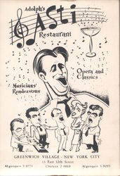Adolph's Asti Restaurant Large Format Postcard