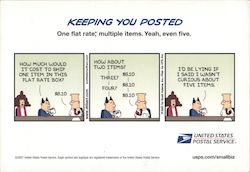 Dilbert Keeping You Posted United States Post Office Large Format Postcard