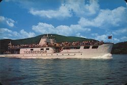 MV "Ticonderoga" on Lake George, New York Large Format Postcard
