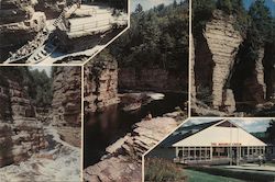Scenes of Famous Ausable Chasm Large Format Postcard
