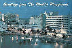 Greetings From The World's Playgroun Miami Beach, FL Murray Diamond Large Format Postcard Large Format Postcard Large Format Postcard