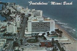 "Fantabulous" Miami Beach, Looking North From The Seville Hotel Large Format Postcard