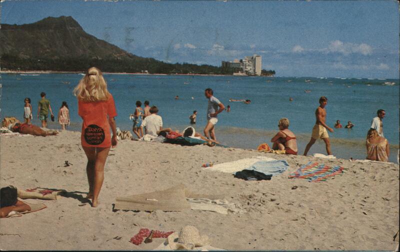 Beach Scene Waikiki Beach Hawaii