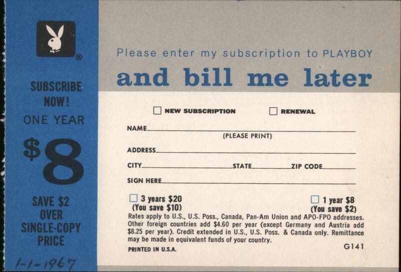 Playboy Subscription Advertising