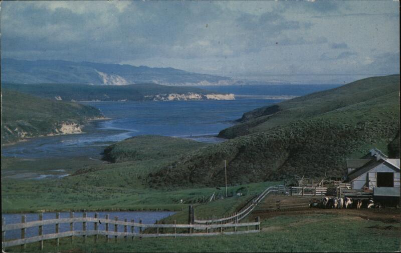 Drakes Estero with Limantour Spit seperating it from Drakes Bay San Francisco California